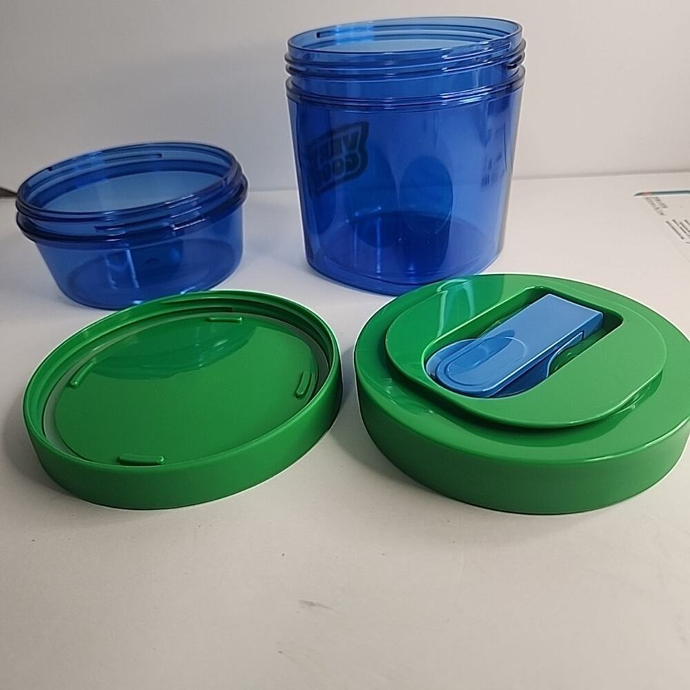 Tabitha Brown Travel Snack Cup With Utensils New Blue - Picture 8 of 8